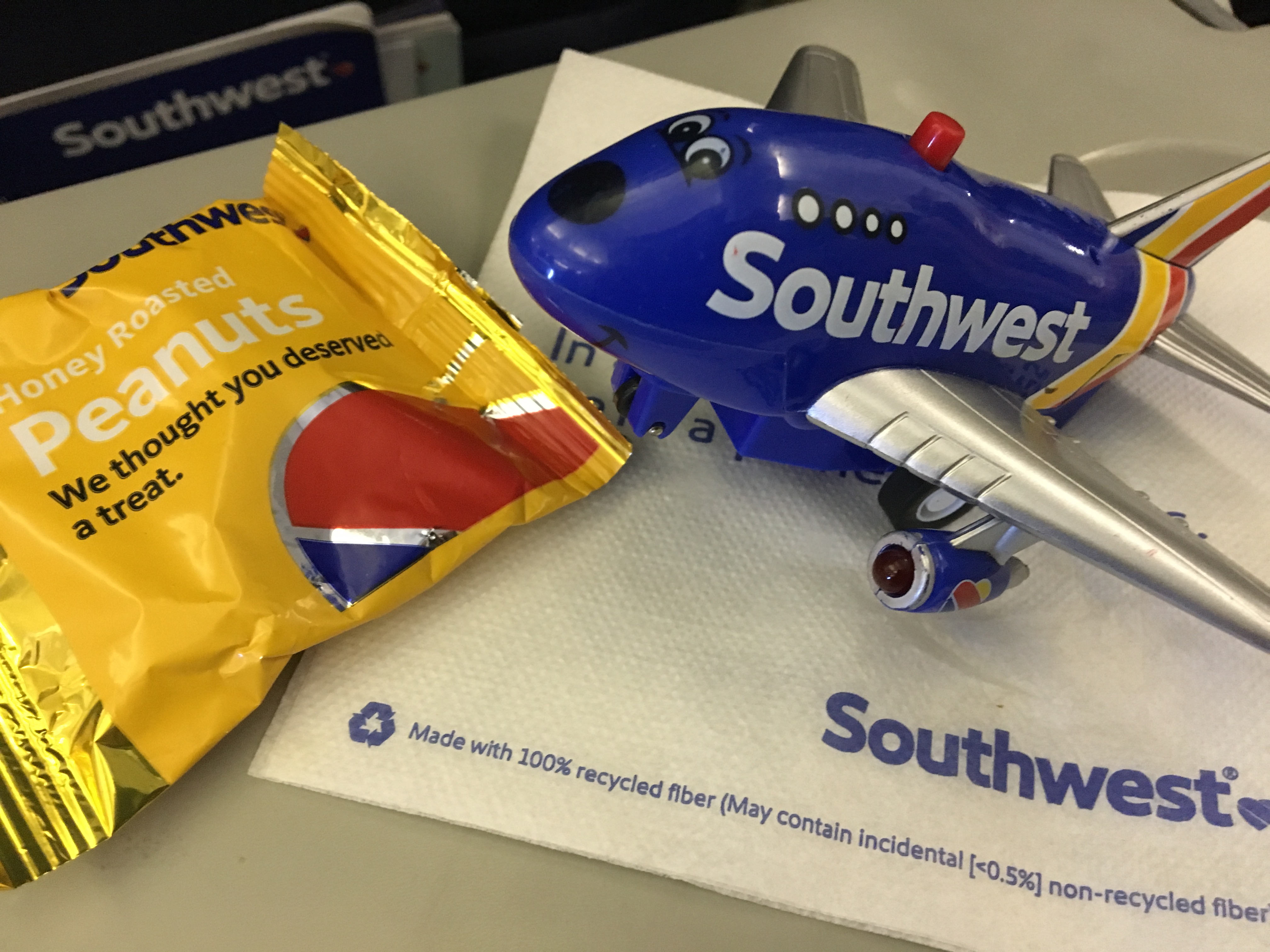 Southwest Airlines Toy Plane and Peanuts